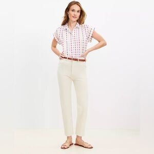 LOFT Petite High Rise Slim Jeans in Popcorn, size 27/4P